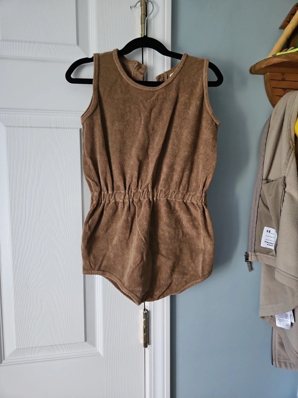 Kids Brown Sleeveless Romper - Unbranded